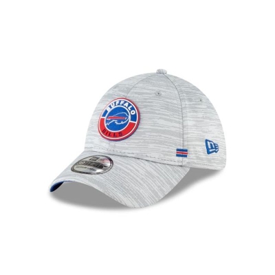 Buffalo Bills Gorra | New Era Official NFL Fall Sideline 39thirty Stretch Fit Cap Mexico - Grises